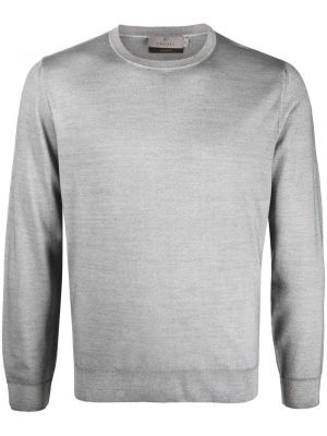 Vlnený sveter Canali sivá