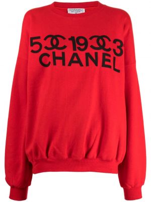 Raštuotas džemperis Chanel Pre-owned raudona