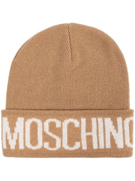 Strikket hue Moschino brun