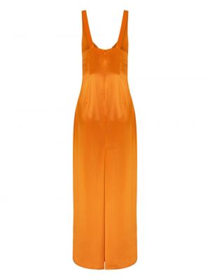 Saténové šaty Anna Quan oranžové