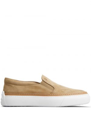 Sneakers σουέντ slip-on Tod's κίτρινο