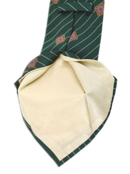 Žakárová hedvábná kravata Chanel Pre-owned zelená