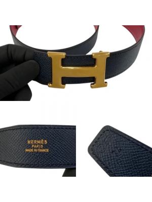 Pasek skórzany Hermès Vintage czarny