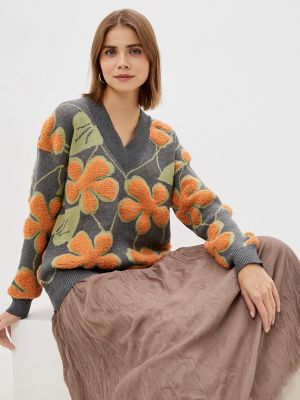 Пуловер Izabella, серый