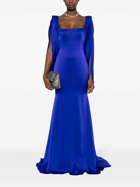 Saténové večerní šaty Alex Perry modré