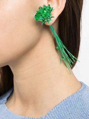 Gėlėtos auskarai Sunnei žalia