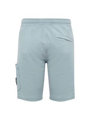Pantalones cortos de algodón Stone Island azul