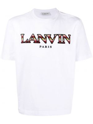 T-shirt con scollo tondo Lanvin bianco