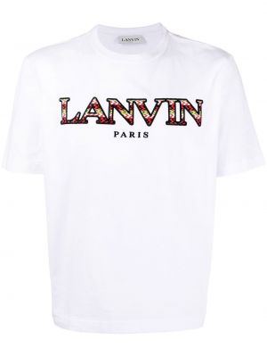 Ümara kaelusega t-särk Lanvin valge