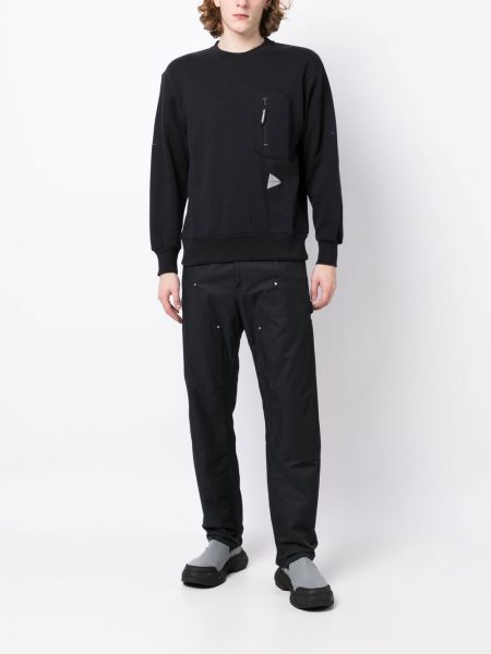 Sweatshirt mit print mit rundem ausschnitt And Wander schwarz