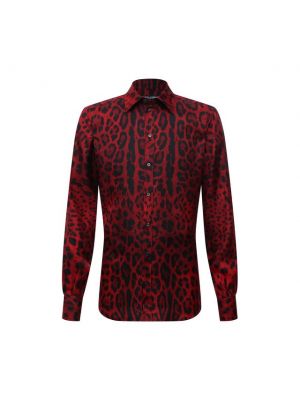 Шелковая рубашка Dolce & Gabbana, красная