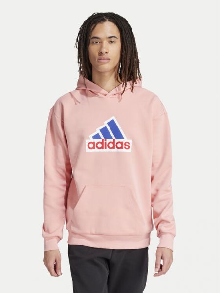 Толстовка на блискавці Adidas рожева