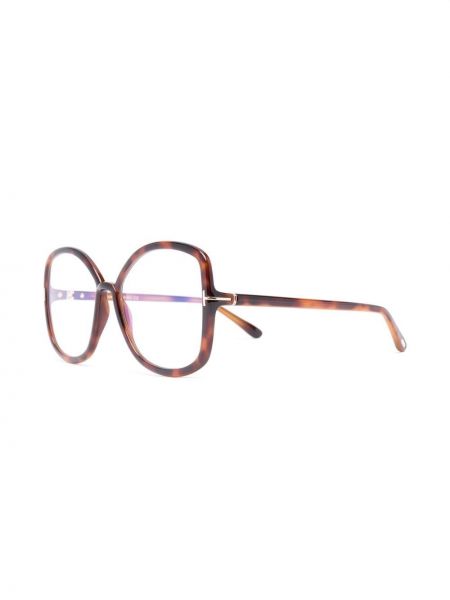 Oversized brýle Tom Ford Eyewear hnědé