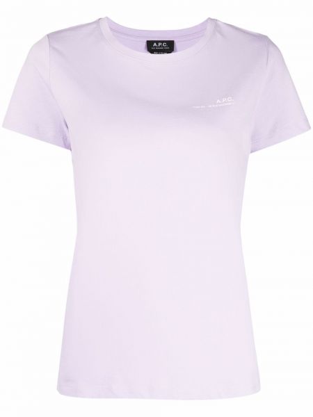 Majica s potiskom A.p.c. vijolična