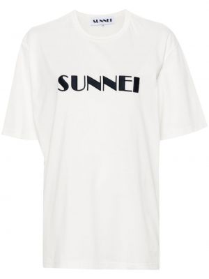 Памучна тениска с принт Sunnei