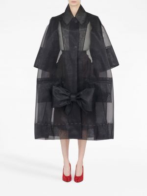 Oversize transparenter mantel mit schleife Maison Margiela schwarz