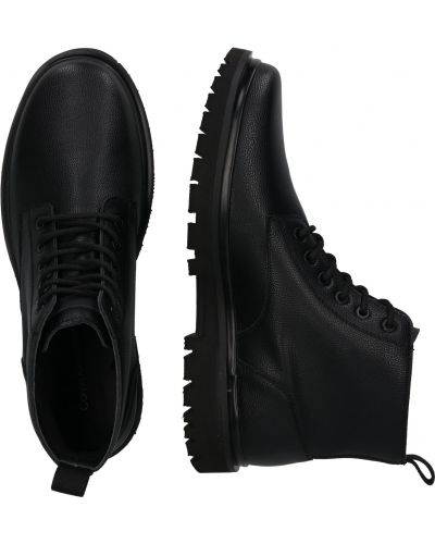 Μπότες με κορδόνια Calvin Klein Jeans μαύρο