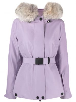 Smučarska jakna s kapuco Moncler Grenoble vijolična