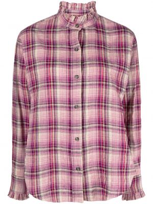 Pledinė medvilninė marškiniai Marant Etoile rožinė