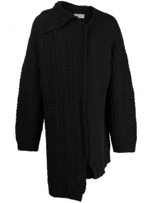 Asymetrický vlněný svetr Yohji Yamamoto černý