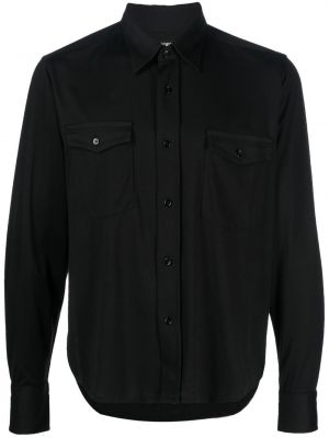 Пухена риза Tom Ford черно