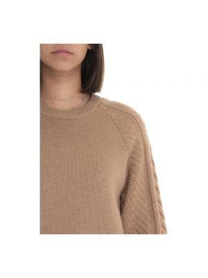 Suéter de cuello redondo Fay marrón