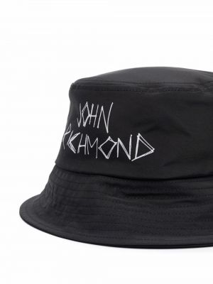 Sombrero con estampado John Richmond negro