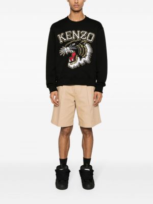 Medvilninis džemperis su tigro raštu Kenzo juoda
