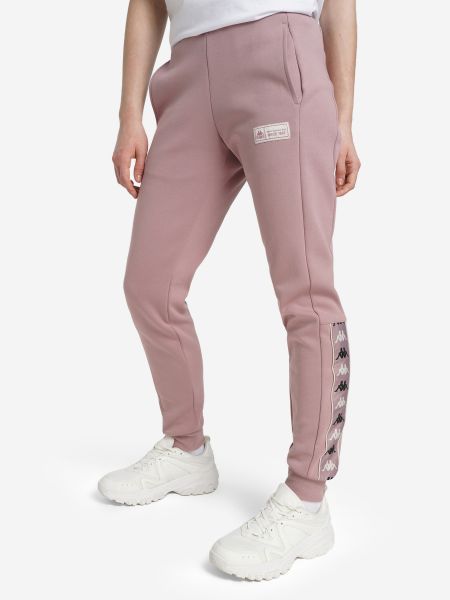 Хлопковые спортивные штаны Kappa розовые