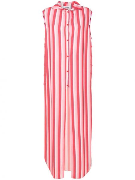 Rochie lunga cu dungi cu imagine Amir Slama roz