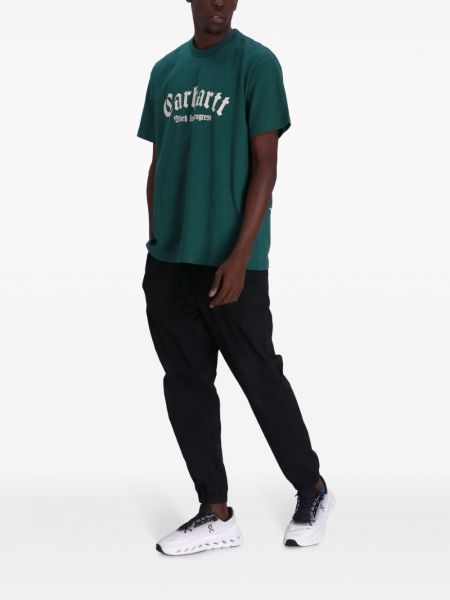 Raštuotas marškinėliai Carhartt Wip žalia