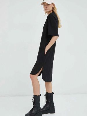 Oversized bavlněné mini šaty s hvězdami G-star Raw černé