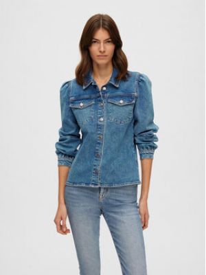 Koszula jeansowa Selected Femme niebieska