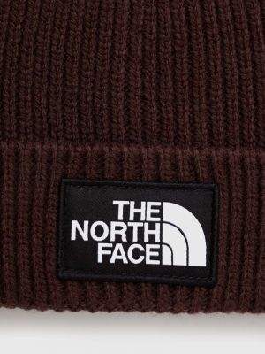 Dzianinowa czapka The North Face brązowa