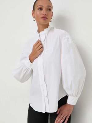 Koszula bawełniana ze stójką relaxed fit Twinset biała