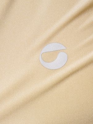 Přiléhavé tričko s vysokým límcem Coperni béžové