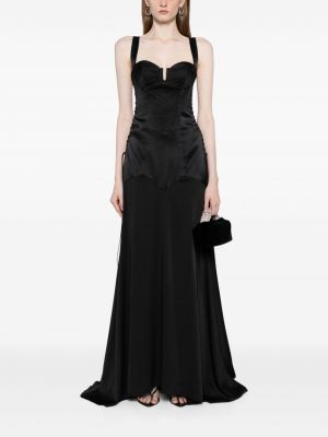 Jedwabna sukienka wieczorowa Kiki De Montparnasse czarna