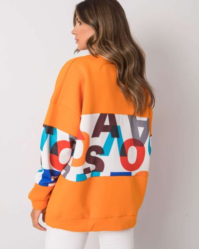 Kapučdžemperis Fashionhunters oranžs