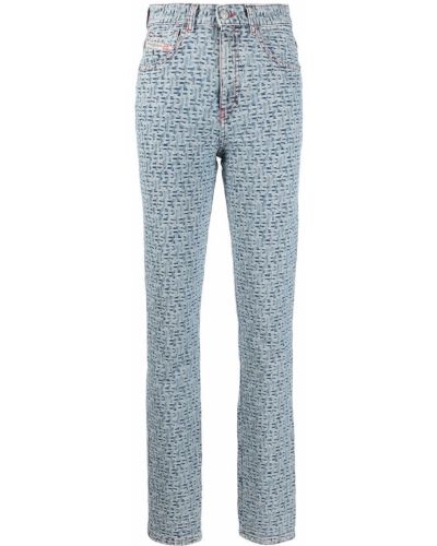 Jacquard slank skinny jeans Diesel blå