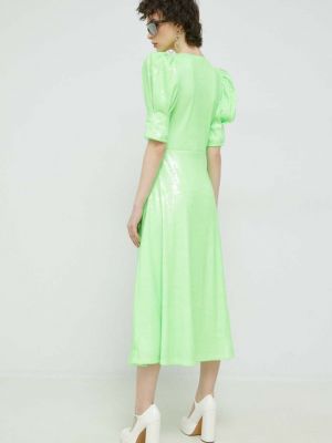 Midi šaty Rotate zelené