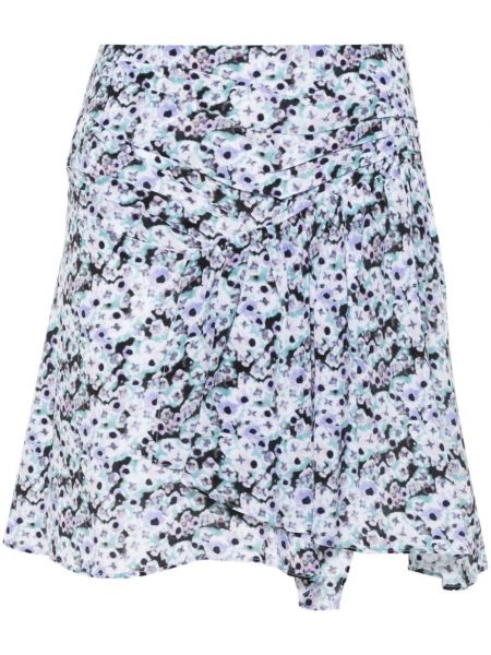 Květinové mini sukně Iro fialové