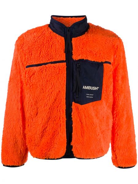 Bomber jakna iz flisa s potiskom Ambush oranžna