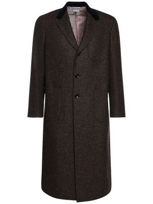 Cappotto di lana Thom Browne marrone