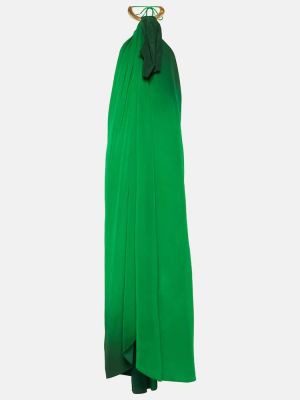 Robe mi-longue en soie Johanna Ortiz vert