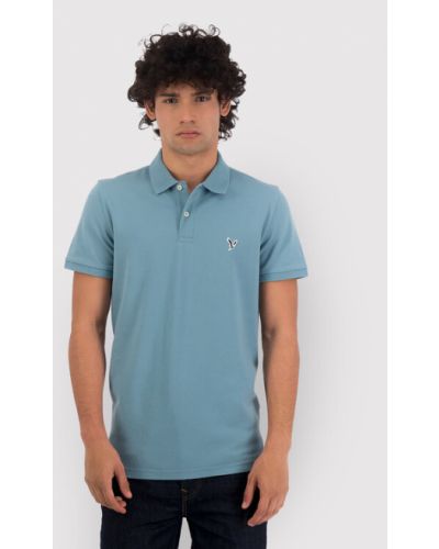 American Eagle Pólóing 018-1165-9146 Kék Slim Fit