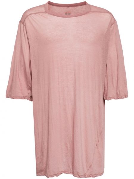 Βαμβακερή μπλούζα Rick Owens ροζ