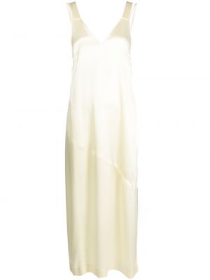 Satīna midi kleita Calvin Klein balts