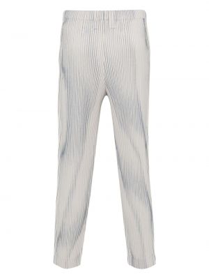 Pantalon en tweed plissé Homme Plissé Issey Miyake blanc