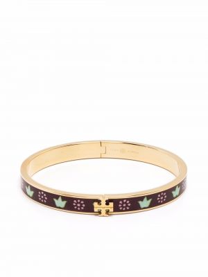 Trykt floral armbånd Tory Burch gull