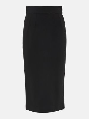 Midi sukně s vysokým pasem Dolce&gabbana černé